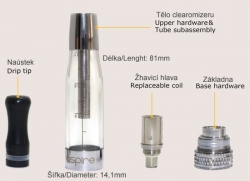 ASPIRE CE5 BDC CLEAROMIZER 1,8OHM 1,8ML CLEAR