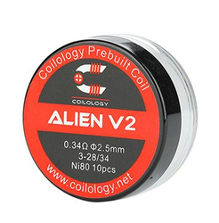 Coilology Alien V2 předmotané spirálky Ni80 0,34ohm 10ks