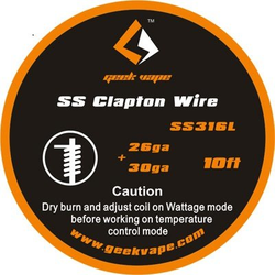 Geekvape SS316 Clapton odporový drát 26Ga+30Ga 3m