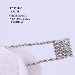 XFKM Twisted SS316 předmotané spirálky 0,25ohm 10ks