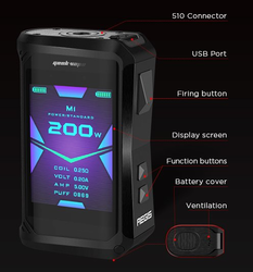 GeekVape Aegis X TC 200W grip Easy Kit Stealth Black