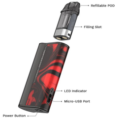 Vaporesso XTRA Pod elektronická cigareta 900mAh Grey Resin