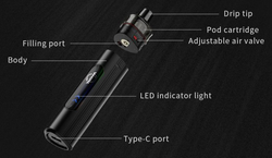 Uwell Whirl T1 Pod elektronická cigareta 1300mAh Black