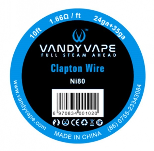 Vandy Vape Clapton Ni80 odporový drát 24GA+35GA 3m