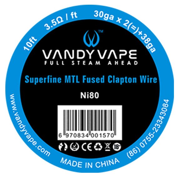 Vandy Vape Superfine MTL odporový drát Ni80 3m