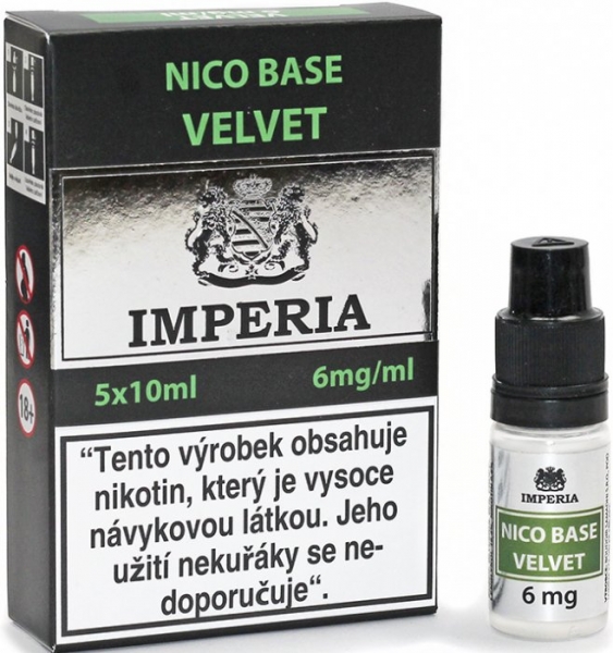Nikotinová báze IMPERIA Velvet 5x10ml PG20-VG80 6mg